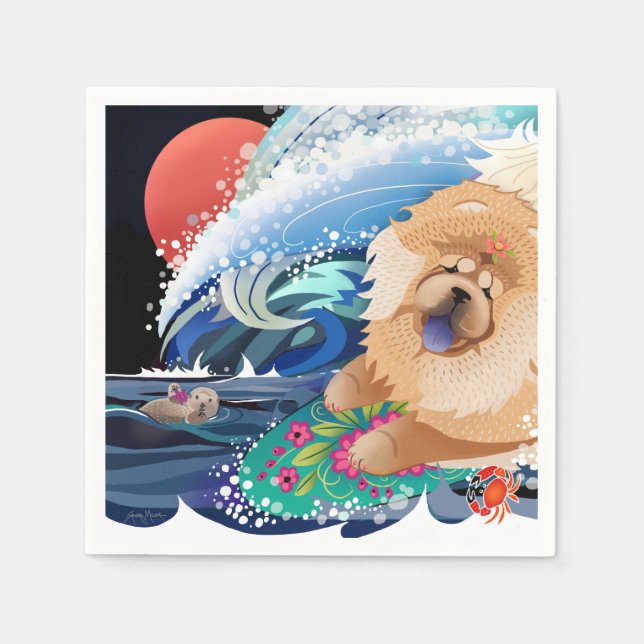 BINDI CHOWABUNGA - serviettes en papier Chow (Devant)