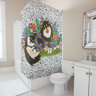 BINDI  Finnish Lapphund shower curtain