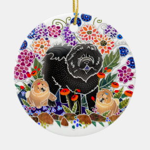 BINDI GARDEN PARTY Chow ornament
