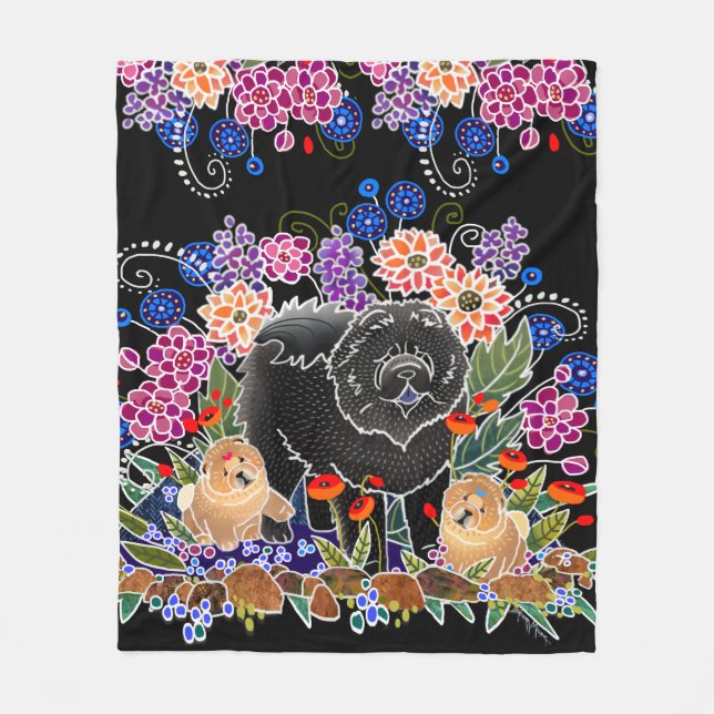 BINDI GARDEN PARTY  - fleece throw Blanket (Front)