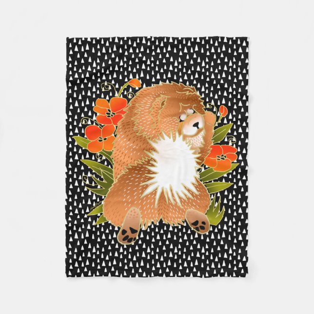 BINDI MINGSIE chow fleece blanket - 3 sizes (Front)