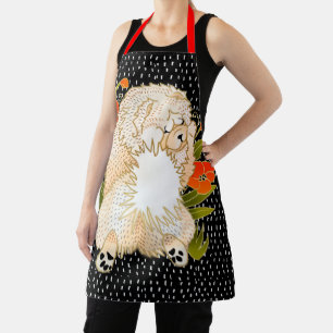 BINDI MINGSIE Cream Chow All-Over Print Apron