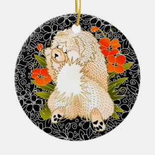 BINDI MINGSIE CREAM CHOW ORNAMENT