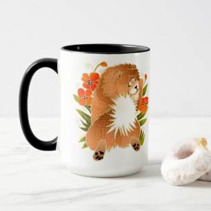BINDI MINGSIE red chow mug-message on back Mug