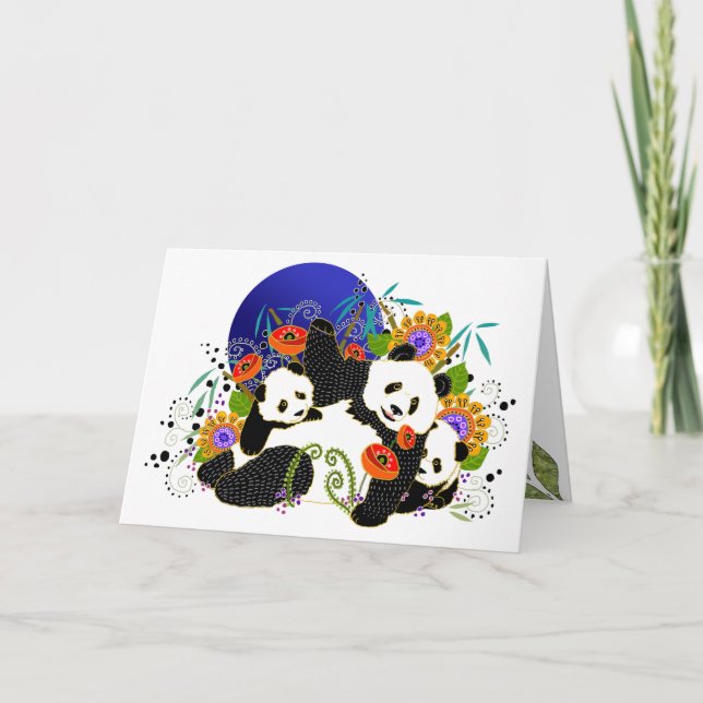 BINDI PANDAS - customize background Card (Front)