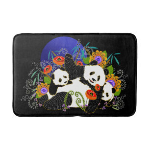 BINDI PANDAS-Customize background colour Bath Mat