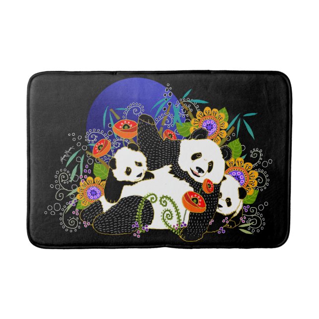 BINDI PANDAS-Customize background colour Bath Mat (Front)