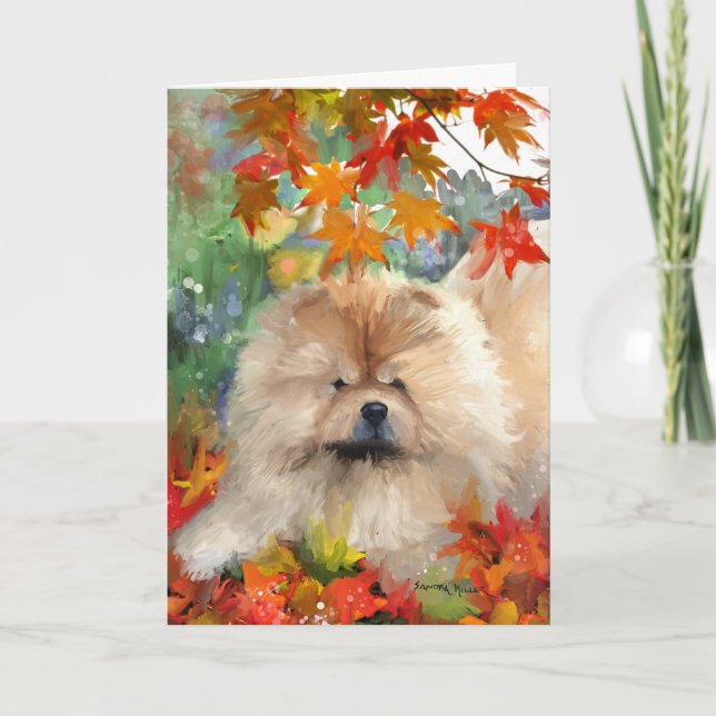 BINDI PLAYDATE Chow Artcards Holiday Card (Front)