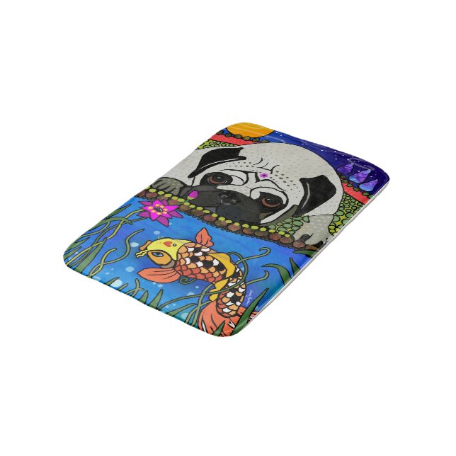 BINDI PUG - crate or bath mat (Angled)