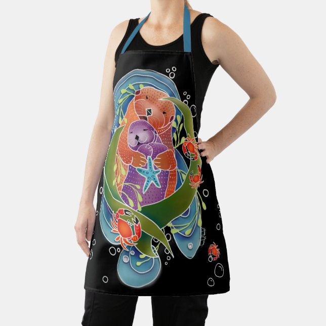 BINDI SEA OTTERS All-Over Print Apron (Insitu)