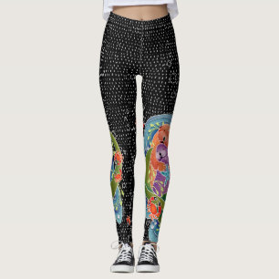 BINDI Sea Otters leggings...look at crab on hip Leggings