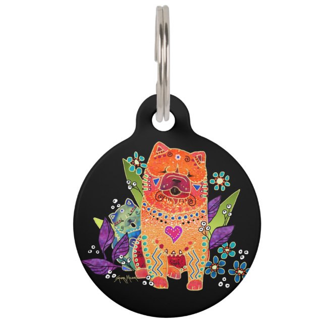 BINDI smooth chow dog tag/jewellery Pet Tag (Back)