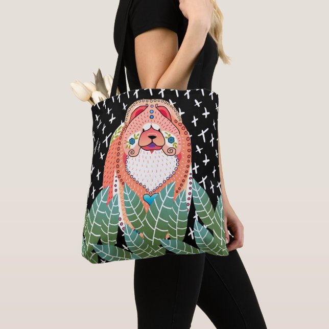BINDI SOPHIE apricot chow tote or cross body bag (Close Up)
