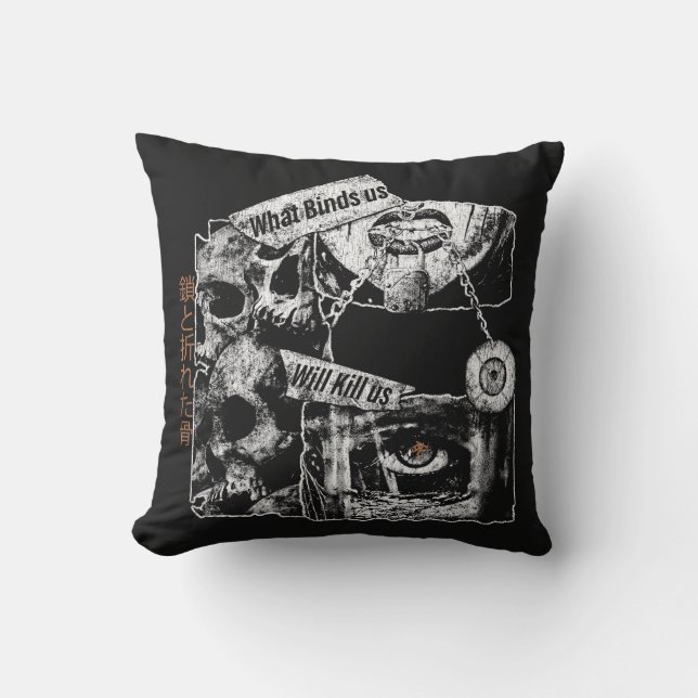 Binds - Punk Design Throw Pillow (Front)