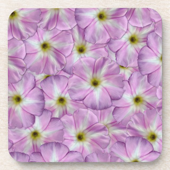 Bindweed Seamless Pattern Coaster (Front)