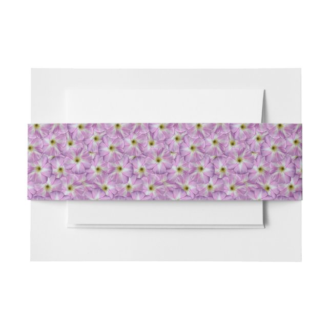 Bindweed Seamless Pattern Invitation Belly Band (Front Example)