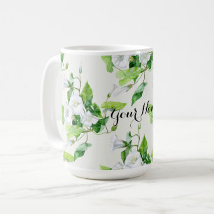 Bindweed white flower coffee mug