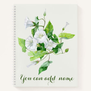 Bindweed white flower notebook
