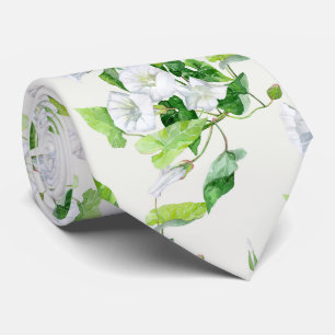 Bindweed white flower tie