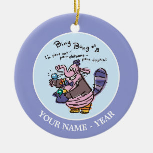 Bing Bong I'm Part Cat Add Your Name Ceramic Ornament