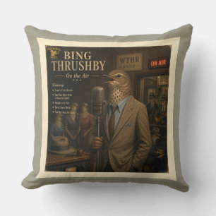 Bing Thrushby: a Parody Throw Pillow