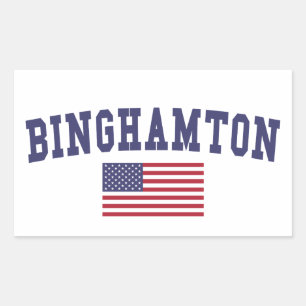 Binghamton US Flag Sticker