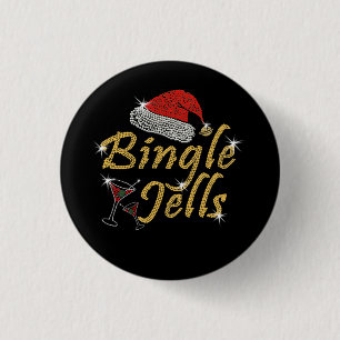 Bingle Jells Tipsy Christmas 1 Inch Round Button