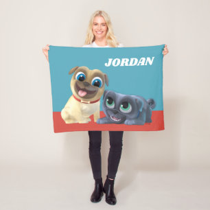 Bingo and Rolly   Let's Woof & Roll Fleece Blanket