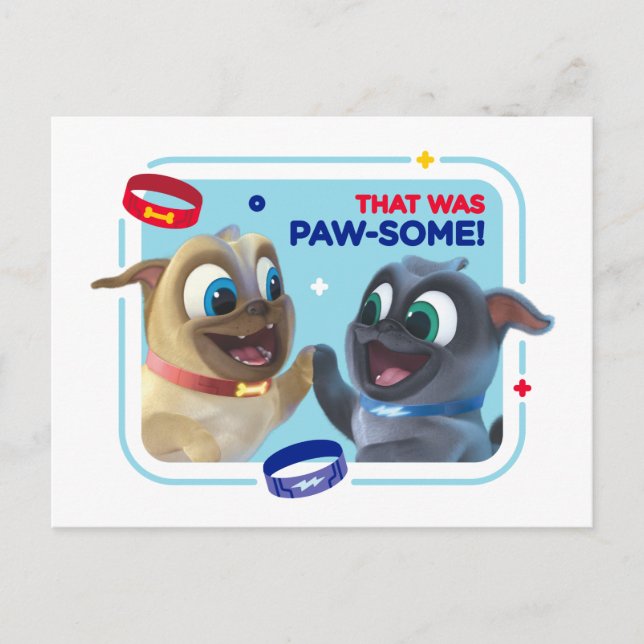 Bingo and Rolly | That was Paw-Some Postcard (Front)
