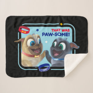 Bingo and Rolly   That was Paw-Some Sherpa Blanket