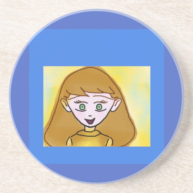 Bingo Anime Stephanie Sandstone Coaster (Front)
