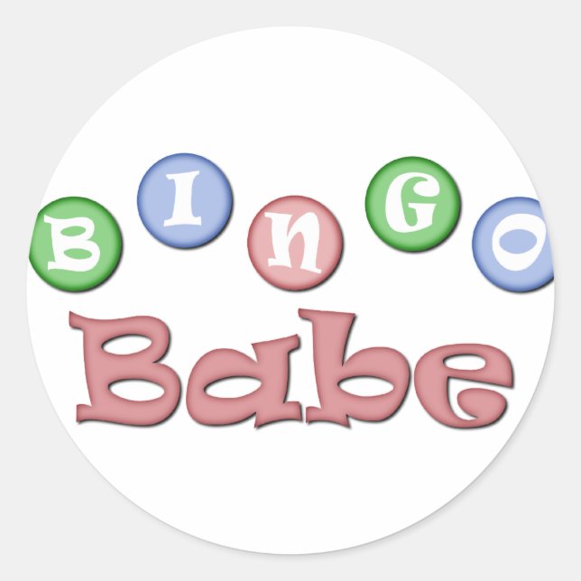 Bingo Babe Classic Round Sticker (Front)