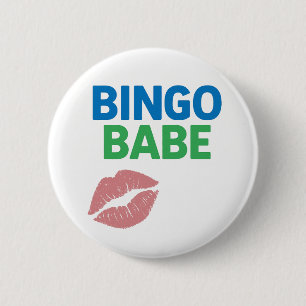 Bingo Babe Cute and Confident Bingo Lover 2 Inch Round Button