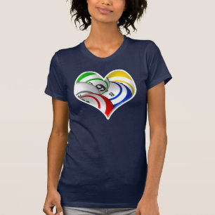 Bingo ball heart logo shirt