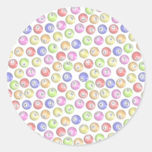 Bingo Balls Classic Round Sticker