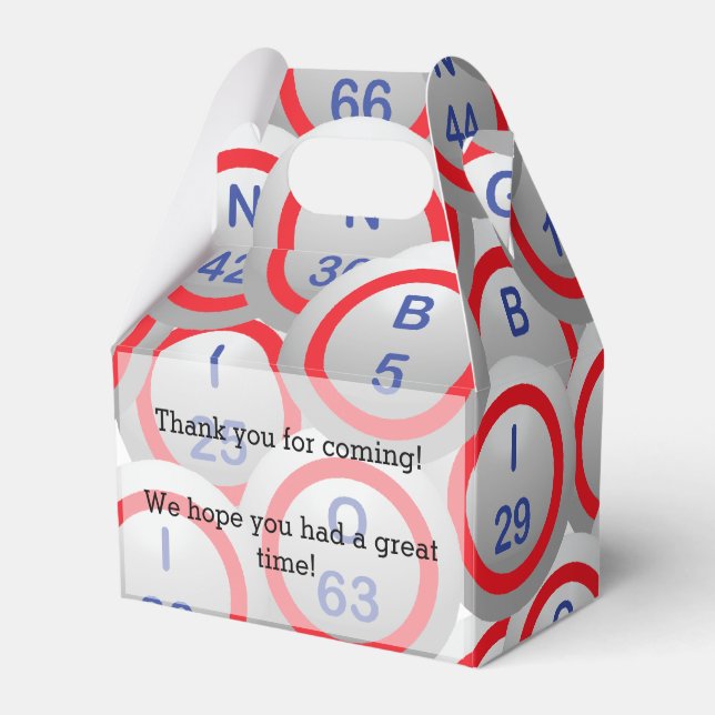 Bingo Balls Favor Box (Front Side)