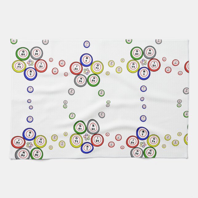 Bingo Balls Kitchen Towel (Horizontal)