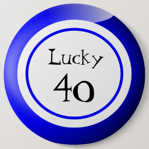 Bingo Balls Lucky Numbers Fun 6 Inch Round Button