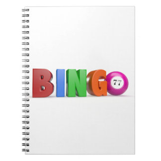 bingo balls with numbers set notebook