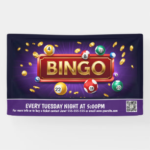 Bingo Bannière de nuit PTO PTA Eglise Bannière