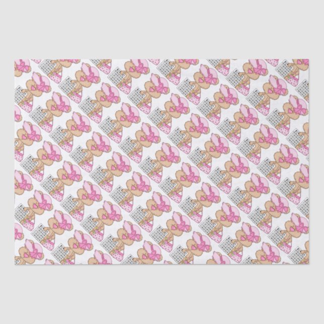 Bingo Bear Gambling tissue paper (Front)