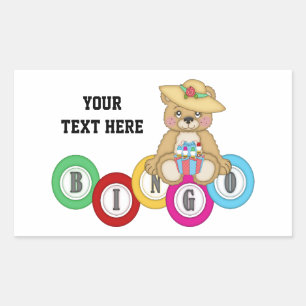 Bingo Bear (personalized) Sticker