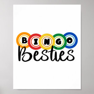 Bingo Besties Bingo Buddy Funny Bingo Poster