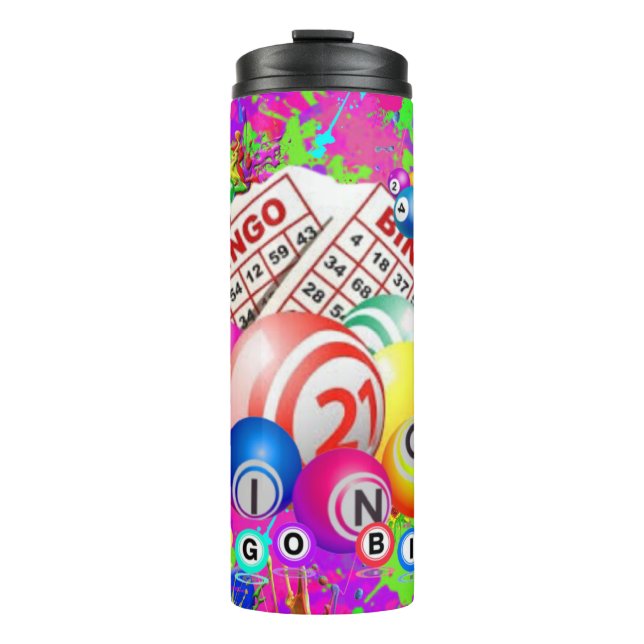 BINGO BINGO Designed By CBDOilPrincess  Thermal Tumbler (Front)