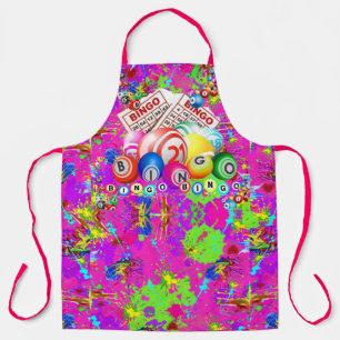 BINGO BINGO Splattered Paint CBDOilPrincess  Apron