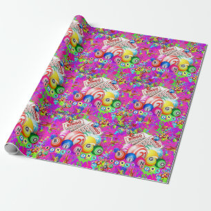 BINGO BINGO Splattered Paint CBDOilPrincess  Wrapping Paper