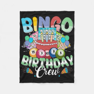 Bingo Birthday Crew Bingo Player Vintage Christmas Fleece Blanket