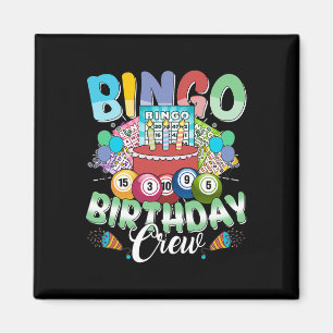 Bingo Birthday Crew Bingo Player Vintage Christmas Magnet