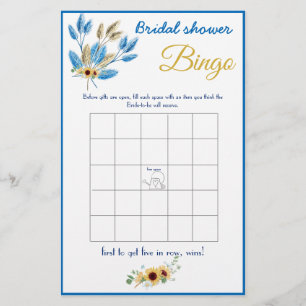 Bingo Bridal Shower Game Card Flyer