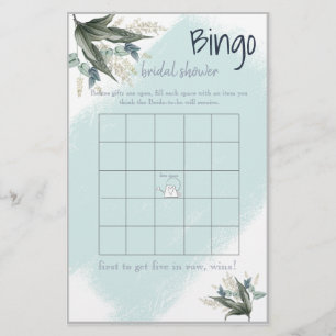 Bingo Bridal Shower Game Card Flyer